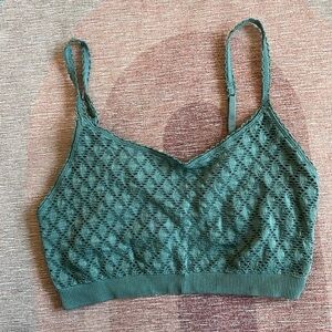 Aerie Chill Play Move Green Dainty Bralette